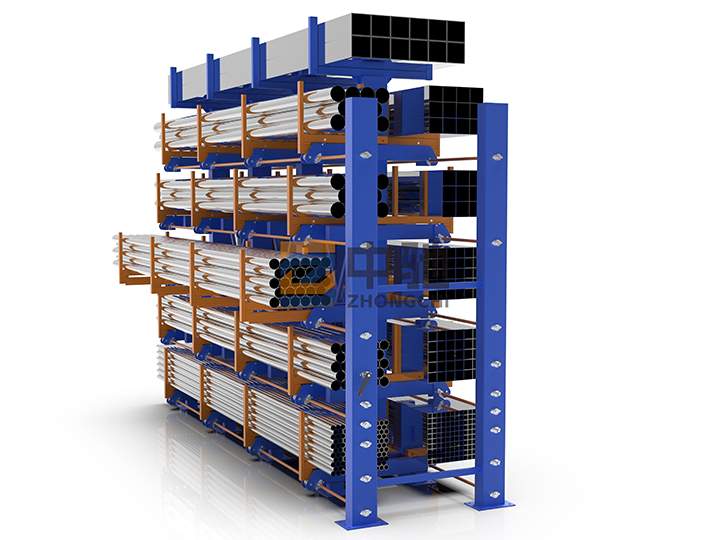 Manual Telescopic Cantilever Tube Storage Rack