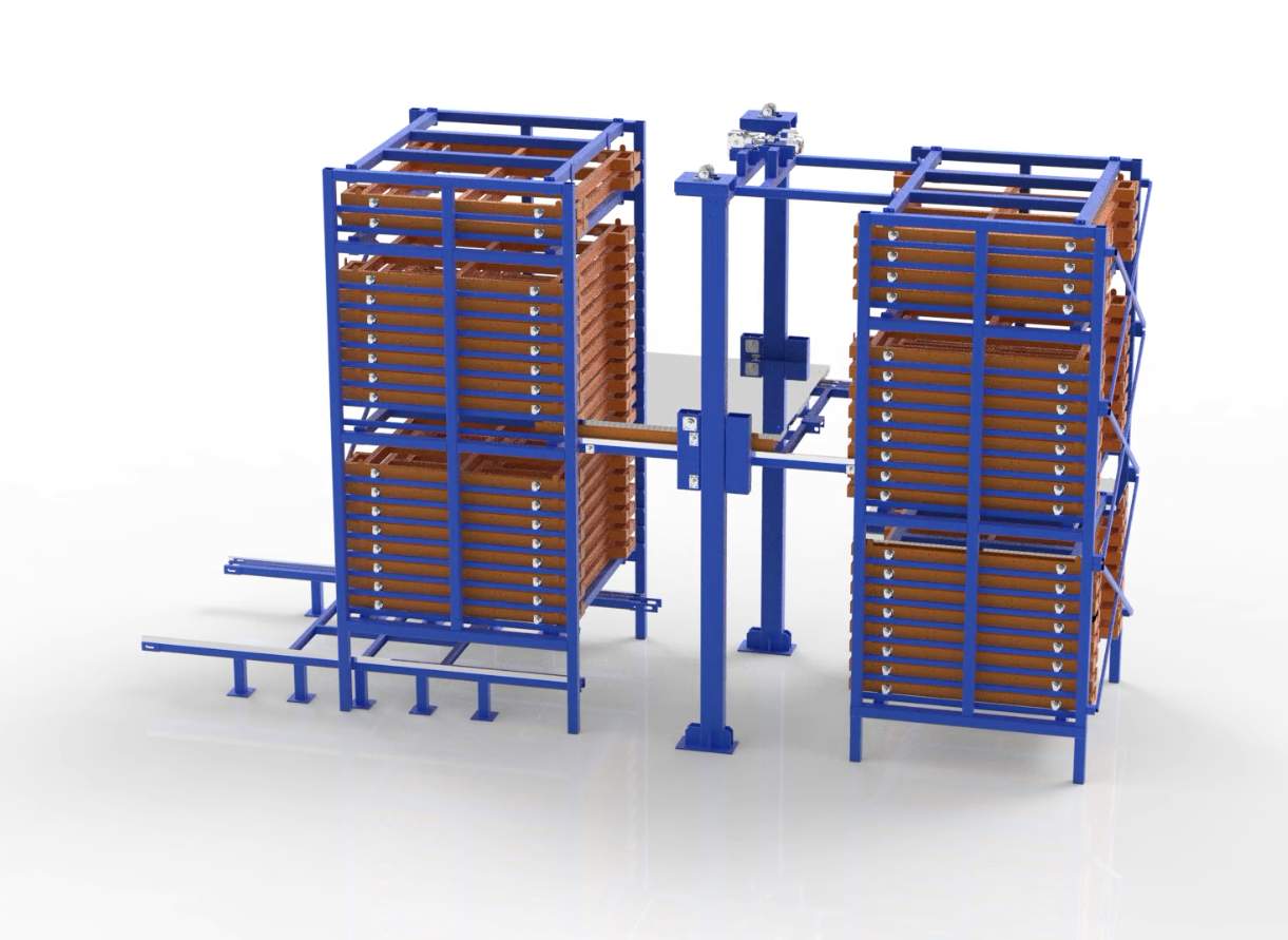 Double Tower Sheet Metal Plate Storage Rack