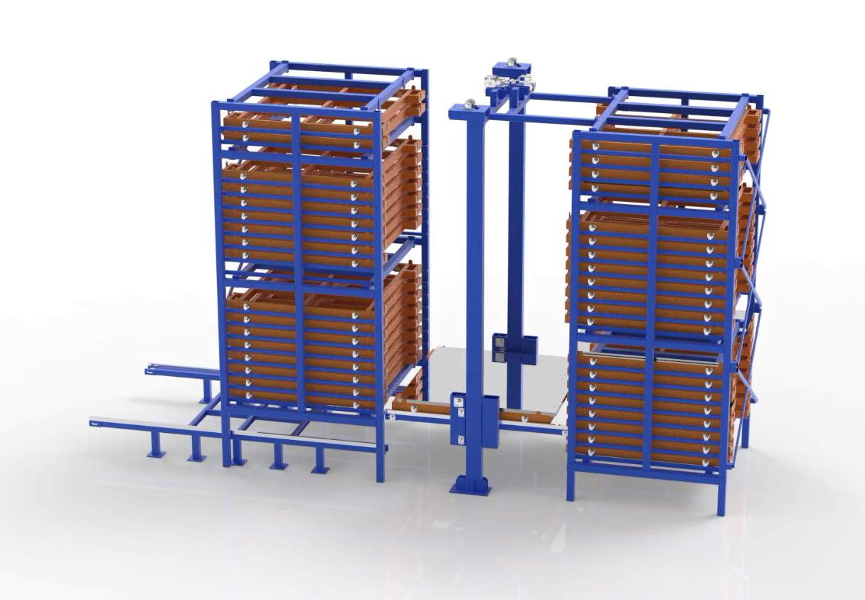 Double Tower Sheet Metal Plate Storage Rack