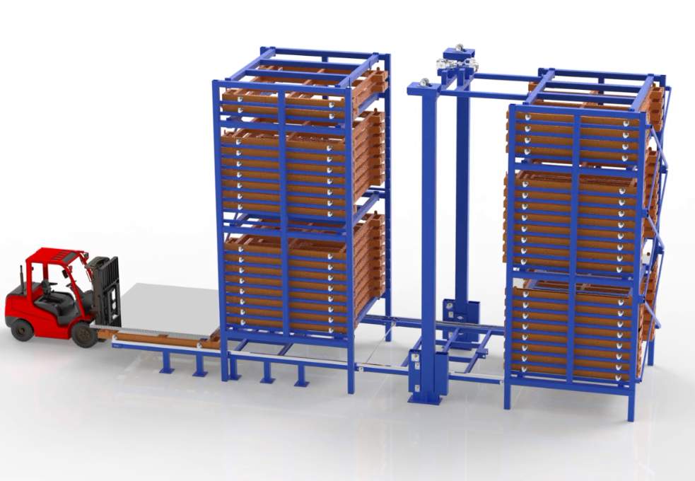 Double Tower Sheet Metal Plate Storage Rack