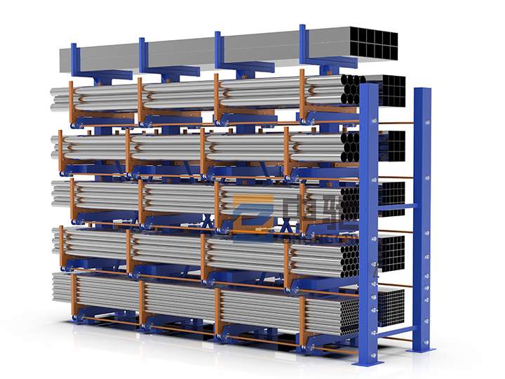 Manual Telescopic Cantilever Tube Storage Rack