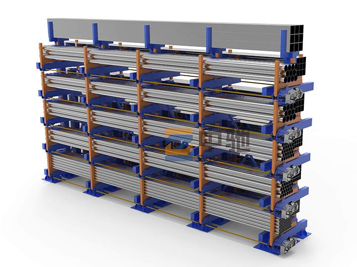 Electrical Telescopic Cantilever Tube Storage Rack